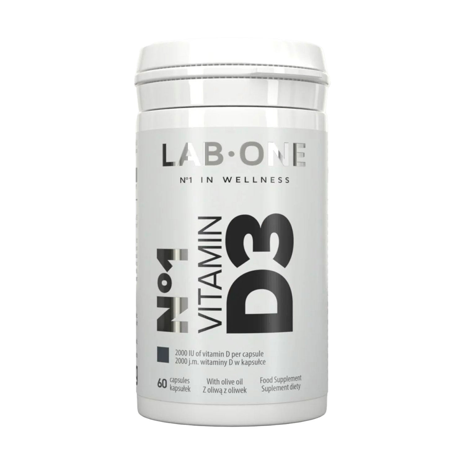 Вітамін D3 Lab One N1 Vitamin D3, 50 мкг, 60 капсул